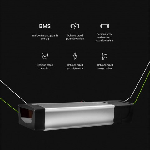 Green Cell - Bateria do roweru elektrycznego E-Bike z ładowarką 36V 20Ah 720Wh Li-Ion RCA Green Cell - Bateria do roweru elektrycznego E-Bike z ładowarką 36V 20Ah 720Wh Li-Ion RCA