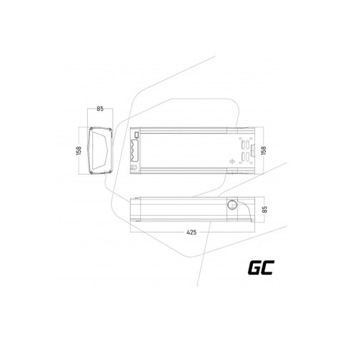 Green Cell - Bateria do roweru elektrycznego E-Bike z ładowarką 36V 20Ah 720Wh Li-Ion RCA Green Cell - Bateria do roweru elektrycznego E-Bike z ładowarką 36V 20Ah 720Wh Li-Ion RCA