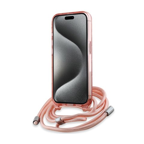 Karl Lagerfeld IML Crossbody Monogram Karl & Choupette Head MagSafe - Etui iPhone 15 Pro Max (różowy) Karl Lagerfeld IML Crossbody Monogram Karl & Choupette Head MagSafe - Etui iPhone 15 Pro Max (różowy)