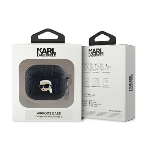 Karl Lagerfeld Monogram Karl Head - Etui AirPods 3 (czarny) Karl Lagerfeld Monogram Karl Head - Etui AirPods 3 (czarny)
