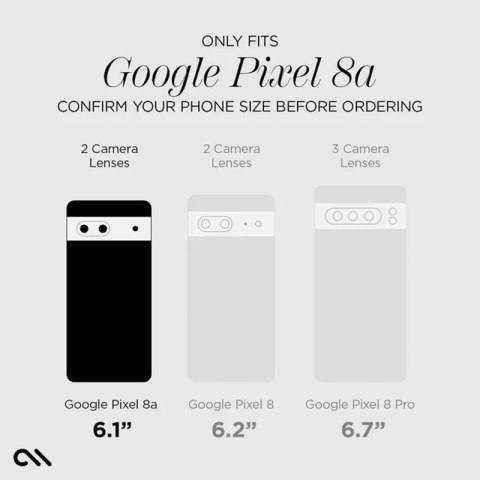 Case-Mate Signature Clear - Etui Google Pixel 8A (Przezroczysty) Case-Mate Signature Clear - Etui Google Pixel 8A (Przezroczysty)