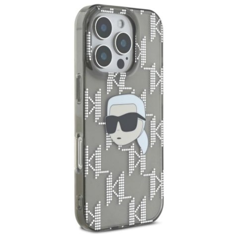 Karl Lagerfeld IML Karl Head Electroplated - Etui iPhone 16 Pro (czarny) Karl Lagerfeld IML Karl Head Electroplated - Etui iPhone 16 Pro (czarny)