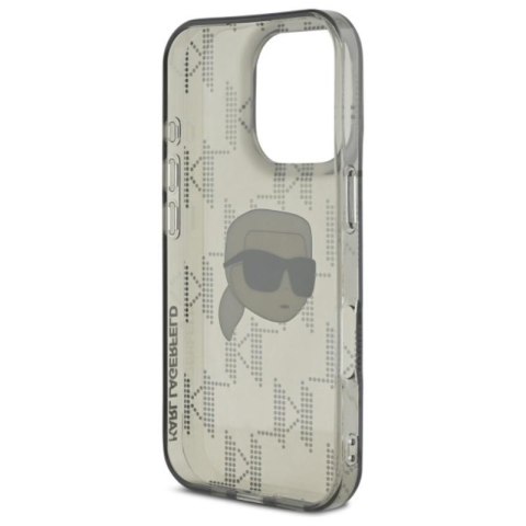 Karl Lagerfeld IML Karl Head Electroplated - Etui iPhone 16 Pro (czarny) Karl Lagerfeld IML Karl Head Electroplated - Etui iPhone 16 Pro (czarny)