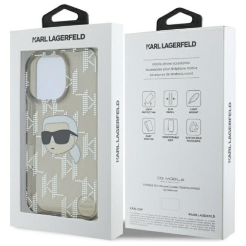 Karl Lagerfeld IML Karl Head Electroplated - Etui iPhone 16 Pro (czarny) Karl Lagerfeld IML Karl Head Electroplated - Etui iPhone 16 Pro (czarny)