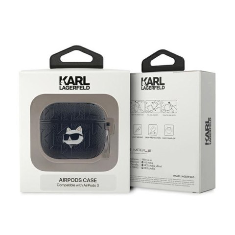 Karl Lagerfeld Monogram Choupette Head - Etui AirPods 3 (czarny) Karl Lagerfeld Monogram Choupette Head - Etui AirPods 3 (czarny)