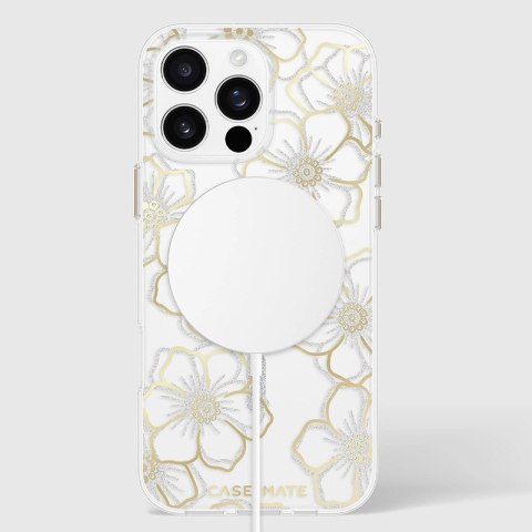 Case-Mate Floral Gems MagSafe - Etui iPhone 16 Pro Max (Gold) Case-Mate Floral Gems MagSafe - Etui iPhone 16 Pro Max (Gold)
