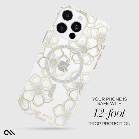 Case-Mate Floral Gems MagSafe - Etui iPhone 16 Pro Max (Gold) Case-Mate Floral Gems MagSafe - Etui iPhone 16 Pro Max (Gold)