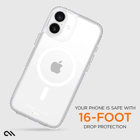 Case-Mate Tough D3O MagSafe - Etui iPhone 16 Plus (Clear) Case-Mate Tough D3O MagSafe - Etui iPhone 16 Plus (Clear)
