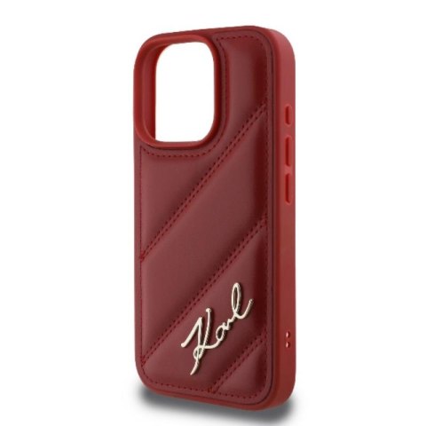 Karl Lagerfeld Quilted Signature - Etui iPhone 16 Pro Max (czerwony) Karl Lagerfeld Quilted Signature - Etui iPhone 16 Pro Max (czerwony)