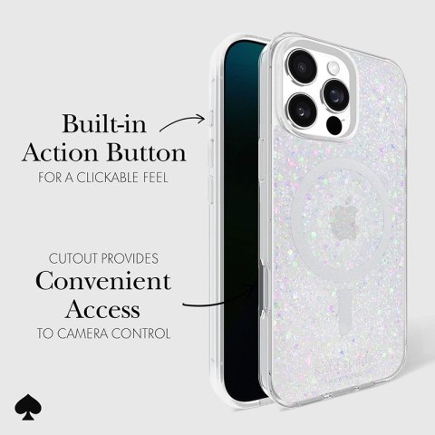 Kate Spade New York Protective MagSafe - Etui iPhone 16 Pro Max (Chunky Glitter) Kate Spade New York Protective MagSafe - Etui iPhone 16 Pro Max (Chunky Glitter)