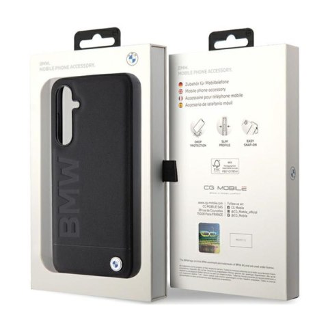 BMW Leather Hot Stamp - Etui Samsung Galaxy S23 FE (czarny) BMW Leather Hot Stamp - Etui Samsung Galaxy S23 FE (czarny)