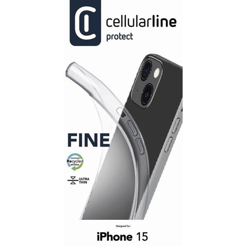 Cellularline Fine - Etui iPhone 15 (przezroczysty) Cellularline Fine - Etui iPhone 15 (przezroczysty)