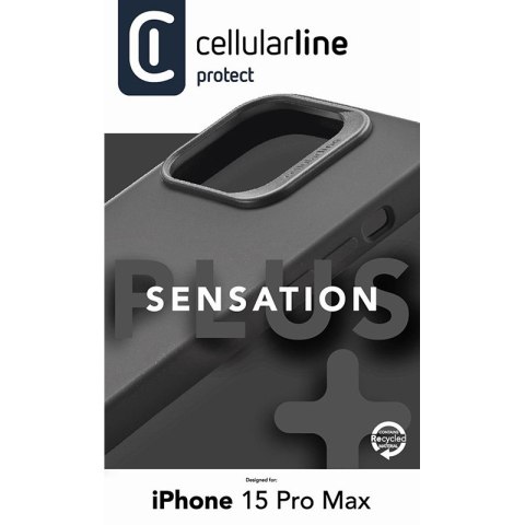 Cellularline Sensation Plus - Etui iPhone 15 Pro Max z powłoką MICROBAN (czarny) Cellularline Sensation Plus - Etui iPhone 15 Pro Max z powłoką MICROBAN (czarny)
