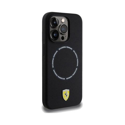 Ferrari Printed Ring MagSafe - Etui iPhone 15 Pro Max (czarny) Ferrari Printed Ring MagSafe - Etui iPhone 15 Pro Max (czarny)