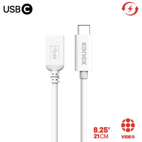 Kanex przejściówka z USB-C na USB żeński (21 cm) Kanex przejściówka z USB-C na USB żeński (21 cm)