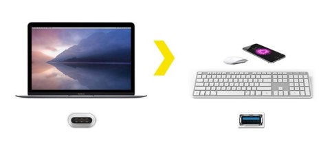 Kanex przejściówka z USB-C na USB żeński (21 cm) Kanex przejściówka z USB-C na USB żeński (21 cm)