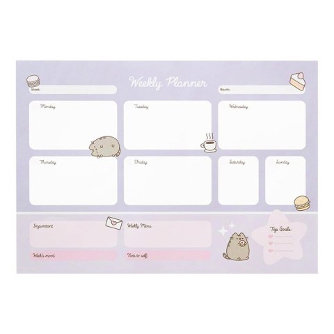 Pusheen - Planner tygodniowy z kolekcji Moments 54 strony A3 Pusheen - Planner tygodniowy z kolekcji Moments 54 strony A3