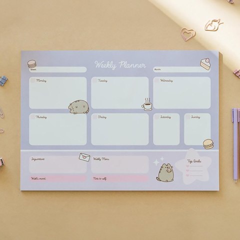 Pusheen - Planner tygodniowy z kolekcji Moments 54 strony A3 Pusheen - Planner tygodniowy z kolekcji Moments 54 strony A3