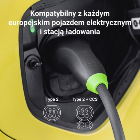 Green Cell - Kabel GC Snap Typ 2 do ładowania EV 11kW 7m 16A do Tesla Model Y / 3 / S / X, Kia EV6, VW ID.4 / ID.5, BMW i4 / iX, Green Cell - Kabel GC Snap Typ 2 do ładowania EV 11kW 7m 16A do Tesla Model Y / 3 / S / X, Kia EV6, VW ID.4 / ID.5, BMW i4 / iX,