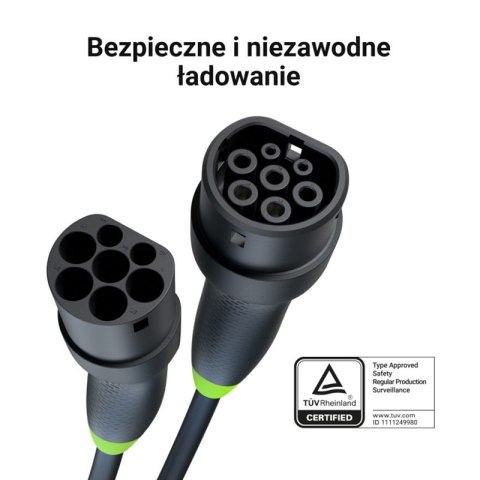 Green Cell - Kabel GC Snap Typ 2 do ładowania EV 11kW 7m 16A do Tesla Model Y / 3 / S / X, Kia EV6, VW ID.4 / ID.5, BMW i4 / iX, Green Cell - Kabel GC Snap Typ 2 do ładowania EV 11kW 7m 16A do Tesla Model Y / 3 / S / X, Kia EV6, VW ID.4 / ID.5, BMW i4 / iX,