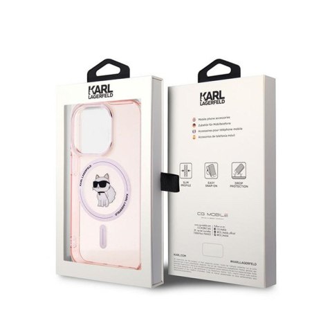 Karl Lagerfeld IML Choupette MagSafe - Etui iPhone 14 Pro (różowy) Karl Lagerfeld IML Choupette MagSafe - Etui iPhone 14 Pro (różowy)