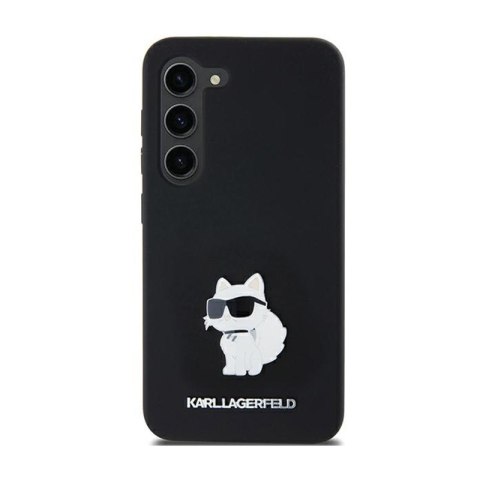 Karl Lagerfeld Silicone Choupette Metal Pin - Etui Samsung Galaxy A55 5G (czarny) Karl Lagerfeld Silicone Choupette Metal Pin - Etui Samsung Galaxy A55 5G (czarny)