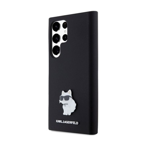 Karl Lagerfeld Silicone Choupette Metal Pin - Etui Samsung Galaxy S24 Ultra (czarny) Karl Lagerfeld Silicone Choupette Metal Pin - Etui Samsung Galaxy S24 Ultra (czarny)