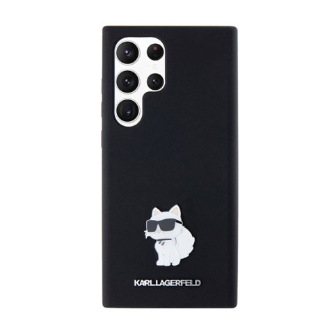 Karl Lagerfeld Silicone Choupette Metal Pin - Etui Samsung Galaxy S24 Ultra (czarny) Karl Lagerfeld Silicone Choupette Metal Pin - Etui Samsung Galaxy S24 Ultra (czarny)