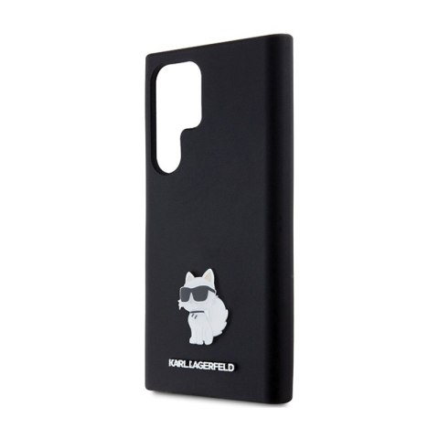 Karl Lagerfeld Silicone Choupette Metal Pin - Etui Samsung Galaxy S24 Ultra (czarny) Karl Lagerfeld Silicone Choupette Metal Pin - Etui Samsung Galaxy S24 Ultra (czarny)