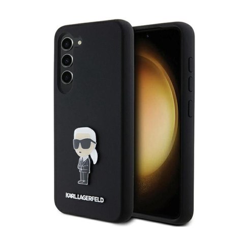 Karl Lagerfeld Silicone Ikonik Metal Pin - Etui Samsung Galaxy S24+ (czarny) Karl Lagerfeld Silicone Ikonik Metal Pin - Etui Samsung Galaxy S24+ (czarny)