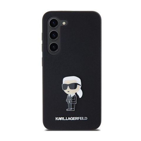 Karl Lagerfeld Silicone Ikonik Metal Pin - Etui Samsung Galaxy S24+ (czarny) Karl Lagerfeld Silicone Ikonik Metal Pin - Etui Samsung Galaxy S24+ (czarny)