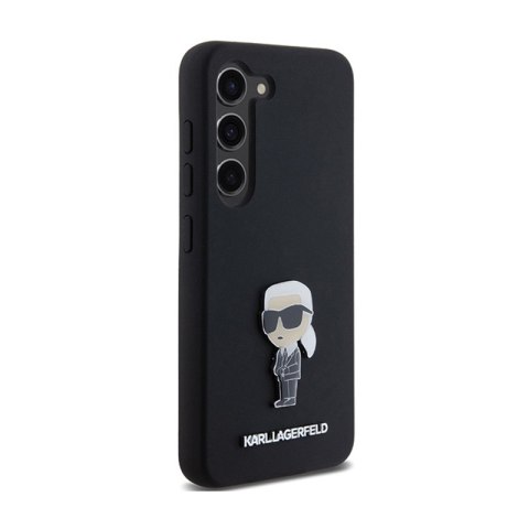 Karl Lagerfeld Silicone Ikonik Metal Pin - Etui Samsung Galaxy S24+ (czarny) Karl Lagerfeld Silicone Ikonik Metal Pin - Etui Samsung Galaxy S24+ (czarny)