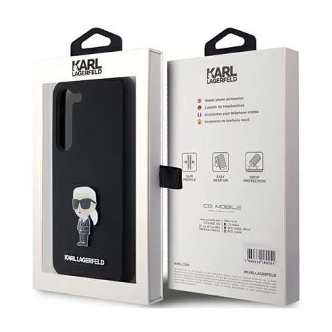 Karl Lagerfeld Silicone Ikonik Metal Pin - Etui Samsung Galaxy S24+ (czarny) Karl Lagerfeld Silicone Ikonik Metal Pin - Etui Samsung Galaxy S24+ (czarny)