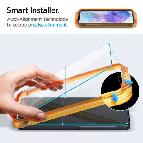Spigen Alm Glas.TR 2-Pack - Szkło hartowane do Samsung Galaxy A55 5G (2 szt.) (Przezroczysty) Spigen Alm Glas.TR 2-Pack - Szkło hartowane do Samsung Galaxy A55 5G (2 szt.) (Przezroczysty)