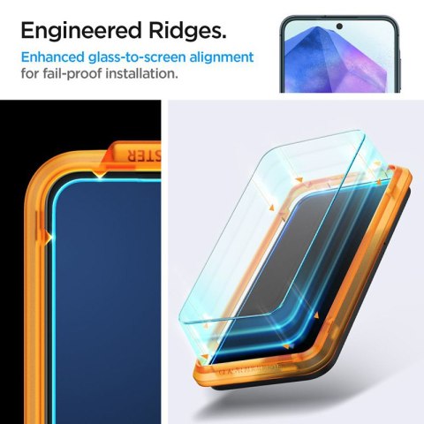 Spigen Alm Glas.TR 2-Pack - Szkło hartowane do Samsung Galaxy A55 5G (2 szt.) (Przezroczysty) Spigen Alm Glas.TR 2-Pack - Szkło hartowane do Samsung Galaxy A55 5G (2 szt.) (Przezroczysty)