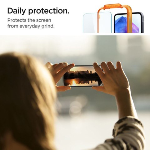 Spigen Alm Glas.TR 2-Pack - Szkło hartowane do Samsung Galaxy A55 5G (2 szt.) (Przezroczysty) Spigen Alm Glas.TR 2-Pack - Szkło hartowane do Samsung Galaxy A55 5G (2 szt.) (Przezroczysty)