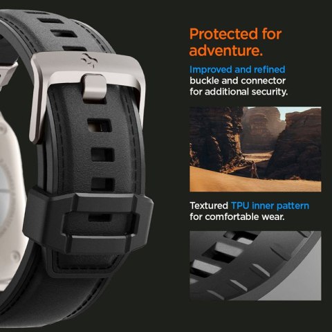 Spigen DuraPro Armor PU - Pasek do Apple Watch 42/44/45/49 mm (czarny) Spigen DuraPro Armor PU - Pasek do Apple Watch 42/44/45/49 mm (czarny)