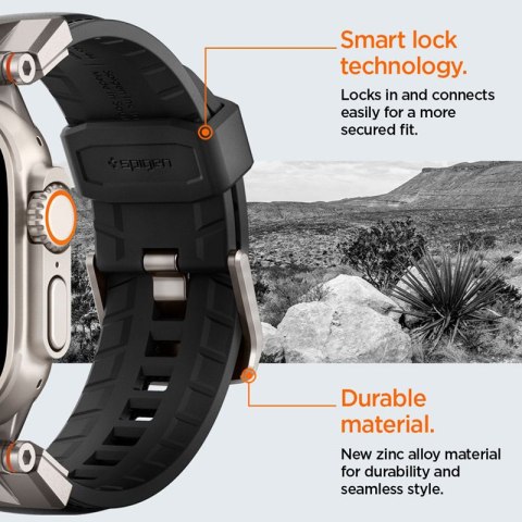 Spigen DuraPro Armor PU - Pasek do Apple Watch 42/44/45/49 mm (czarny) Spigen DuraPro Armor PU - Pasek do Apple Watch 42/44/45/49 mm (czarny)