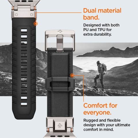 Spigen DuraPro Armor PU - Pasek do Apple Watch 42/44/45/49 mm (czarny) Spigen DuraPro Armor PU - Pasek do Apple Watch 42/44/45/49 mm (czarny)