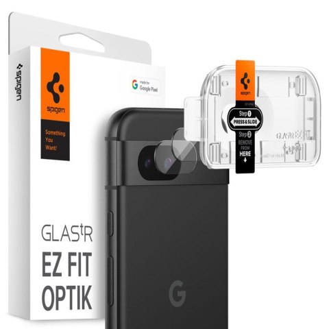 Spigen Optik.TR EZ Fit Camera Lens Protector 2-Pack - Szkło ochronne na obiektyw do Google Pixel 8A (2 szt) (Czarny) Spigen Optik.TR EZ Fit Camera Lens Protector 2-Pack - Szkło ochronne na obiektyw do Google Pixel 8A (2 szt) (Czarny)