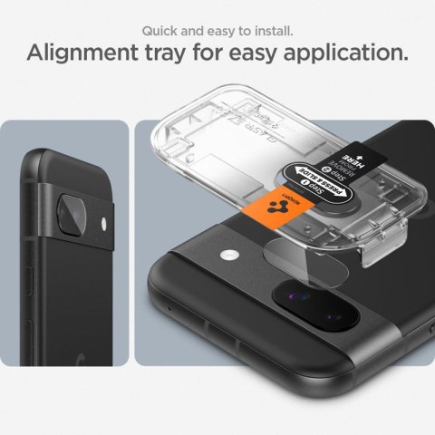 Spigen Optik.TR EZ Fit Camera Lens Protector 2-Pack - Szkło ochronne na obiektyw do Google Pixel 8A (2 szt) (Czarny) Spigen Optik.TR EZ Fit Camera Lens Protector 2-Pack - Szkło ochronne na obiektyw do Google Pixel 8A (2 szt) (Czarny)