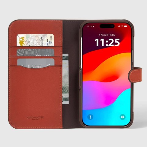 Coach Folio Signature C Case - Etui 2w1 z klapką iPhone 15 Pro (Tan) Coach Folio Signature C Case - Etui 2w1 z klapką iPhone 15 Pro (Tan)