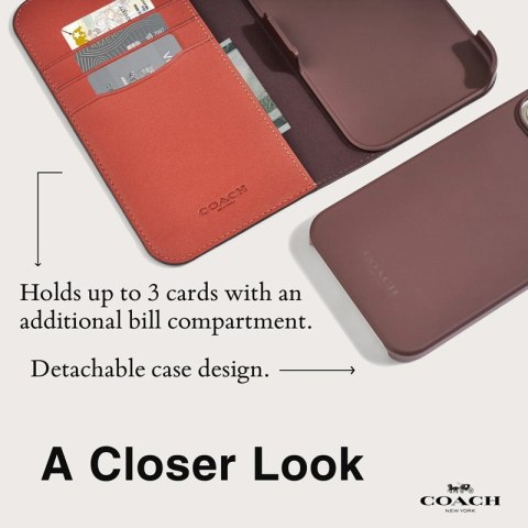 Coach Folio Signature C Case - Etui 2w1 z klapką iPhone 15 Pro (Tan) Coach Folio Signature C Case - Etui 2w1 z klapką iPhone 15 Pro (Tan)