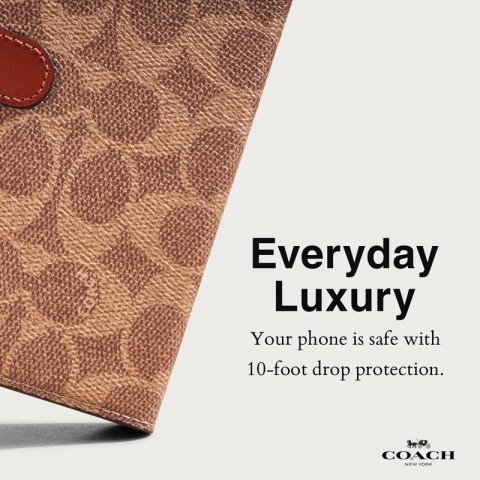 Coach Folio Signature C Case - Etui 2w1 z klapką iPhone 15 Pro (Tan) Coach Folio Signature C Case - Etui 2w1 z klapką iPhone 15 Pro (Tan)