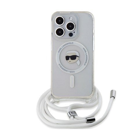 Karl Lagerfeld Crossbody IML Karl Head MagSafe - Etui iPhone 15 Pro (przezroczysty) Karl Lagerfeld Crossbody IML Karl Head MagSafe - Etui iPhone 15 Pro (przezroczysty)