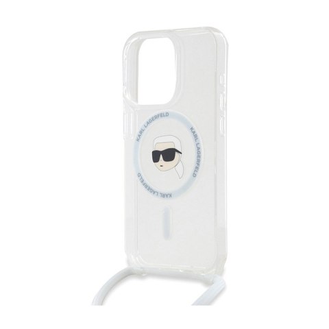 Karl Lagerfeld Crossbody IML Karl Head MagSafe - Etui iPhone 15 Pro (przezroczysty) Karl Lagerfeld Crossbody IML Karl Head MagSafe - Etui iPhone 15 Pro (przezroczysty)
