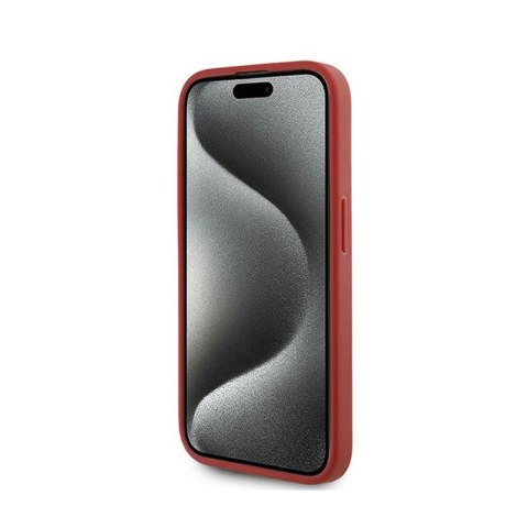 Karl Lagerfeld Diagonal Quilted Script - Etui iPhone 15 Pro (czerwony) Karl Lagerfeld Diagonal Quilted Script - Etui iPhone 15 Pro (czerwony)