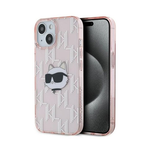 Karl Lagerfeld IML Choupette Head & Monogram - Etui iPhone 13 (różowy) Karl Lagerfeld IML Choupette Head & Monogram - Etui iPhone 13 (różowy)