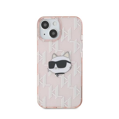 Karl Lagerfeld IML Choupette Head & Monogram - Etui iPhone 13 (różowy) Karl Lagerfeld IML Choupette Head & Monogram - Etui iPhone 13 (różowy)
