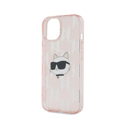 Karl Lagerfeld IML Choupette Head & Monogram - Etui iPhone 13 (różowy) Karl Lagerfeld IML Choupette Head & Monogram - Etui iPhone 13 (różowy)